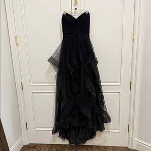 Chic Black Strapless Gown